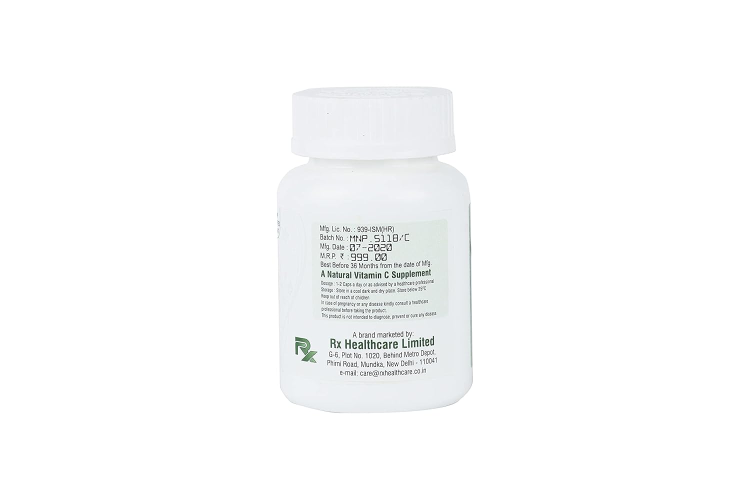 Rx Healthcare Limited Amla Ayurvedic Herbal Immunity Booster Capsule 750mg | 60 Capsules 100gm 0.2lbs