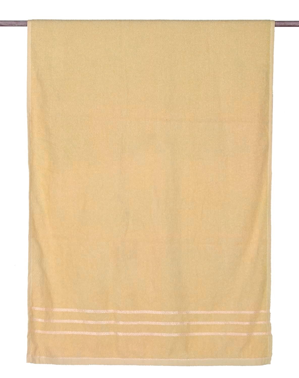 Blissful Creations 100% Cotton Bath Towels 450 Gsm | Soft & Absorbent Bath Towel For Men & Women - Urban Comfort (Golden)