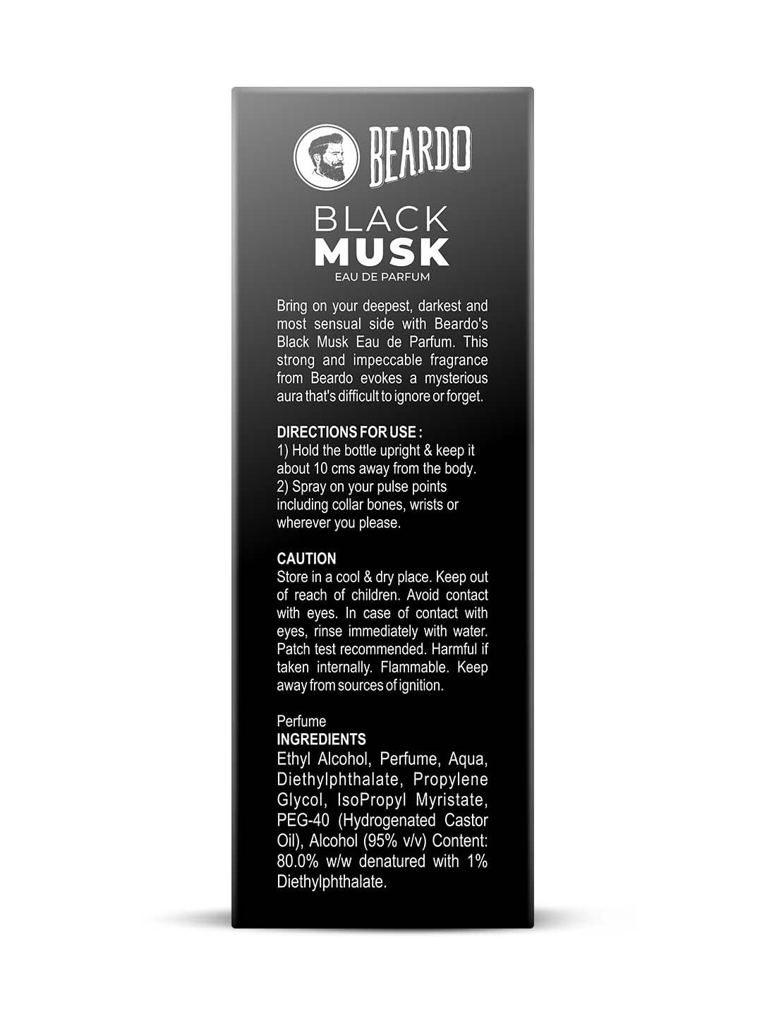 Beardo Black Musk Eau De Parfum 100ml 3.4 Fl.oz. | Best Gift For Men | Long Lasting Fragrance