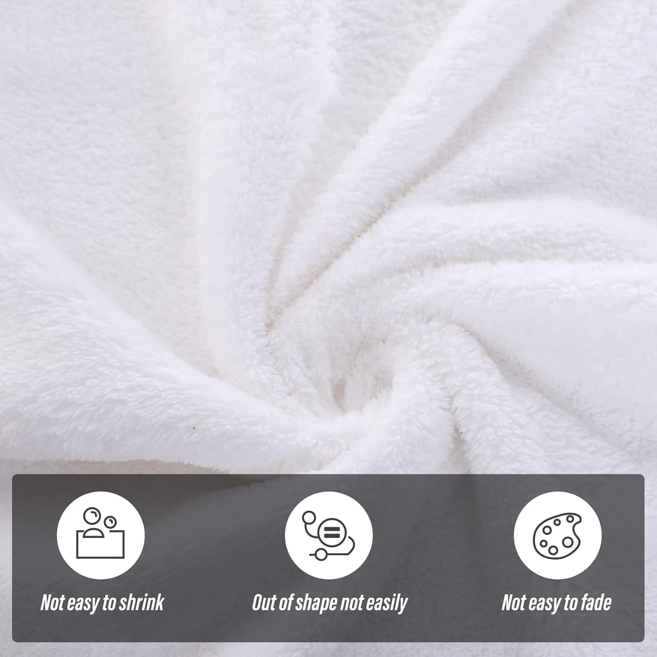 100% Cotton Bath Towel 3000 Gsm | Soft & Ultra Absorbent Quick Dry Large Size Bath Towel (White) - Set Of 6