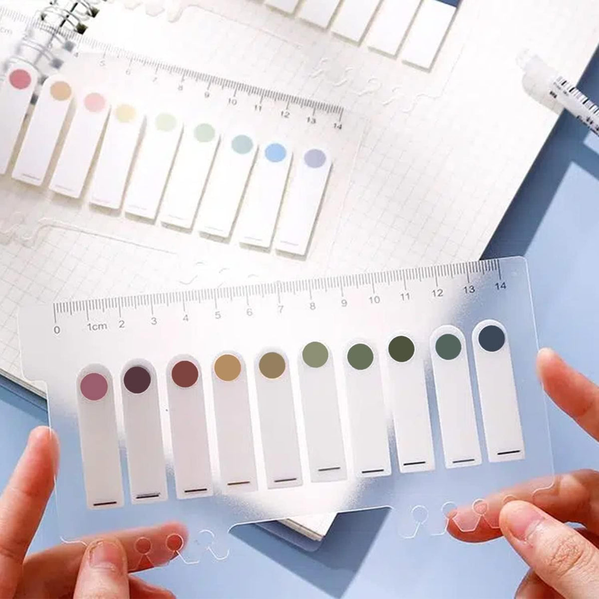Transparent Dotted Sticky Notes, Waterproof Self-Stick Notes Pads Index Sticker Tabs