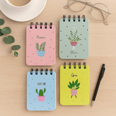 Spiral Pocket Notebook Cute Mini Notepad, Handy Notebook For School (Refreshing Design) Pack Of 8