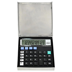 Steel Protective Box with Basic Calculator 12 Digit Display Calculator (Single Pack)