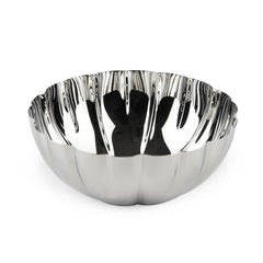 Mushroom Collection Large Serving Bowl Set Of 2 | Corporate Gifting For Diwali - Premium Serve Ware, Dinnerware & Tableware - Silver Stainless Steel