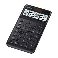 Casio JW-200SC-BK Premium & Stylish Calculator (Black) | 12 Digits, 2-way Powered - Tax Calculation, Currency Exchange Calculation
