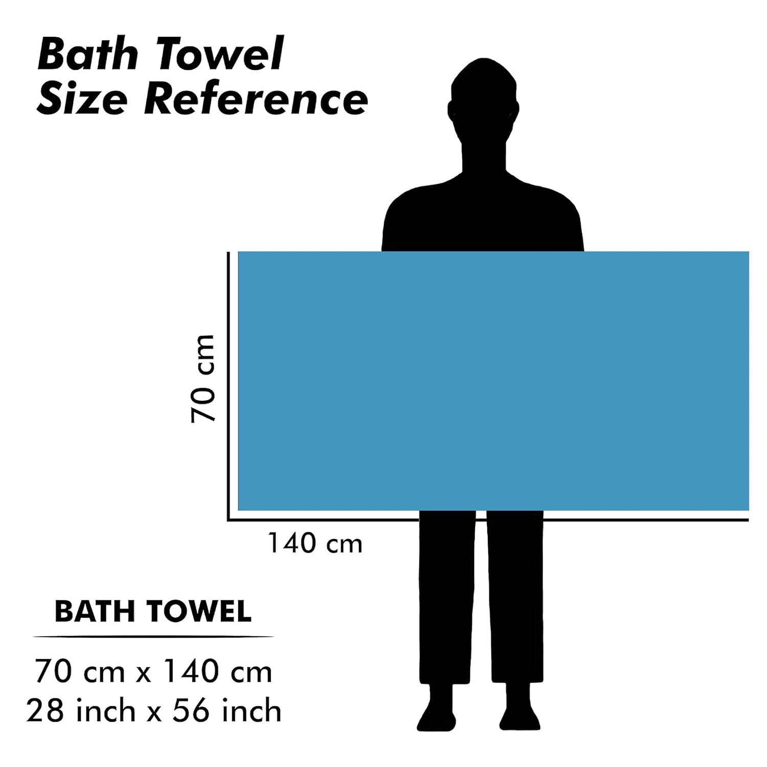 Urbanleaf Microfiber Large Bath Towel 644 Gsm | Quick Dry Super Absorbent Bath Towel For Men & Women (Blue & Coral Stripe)