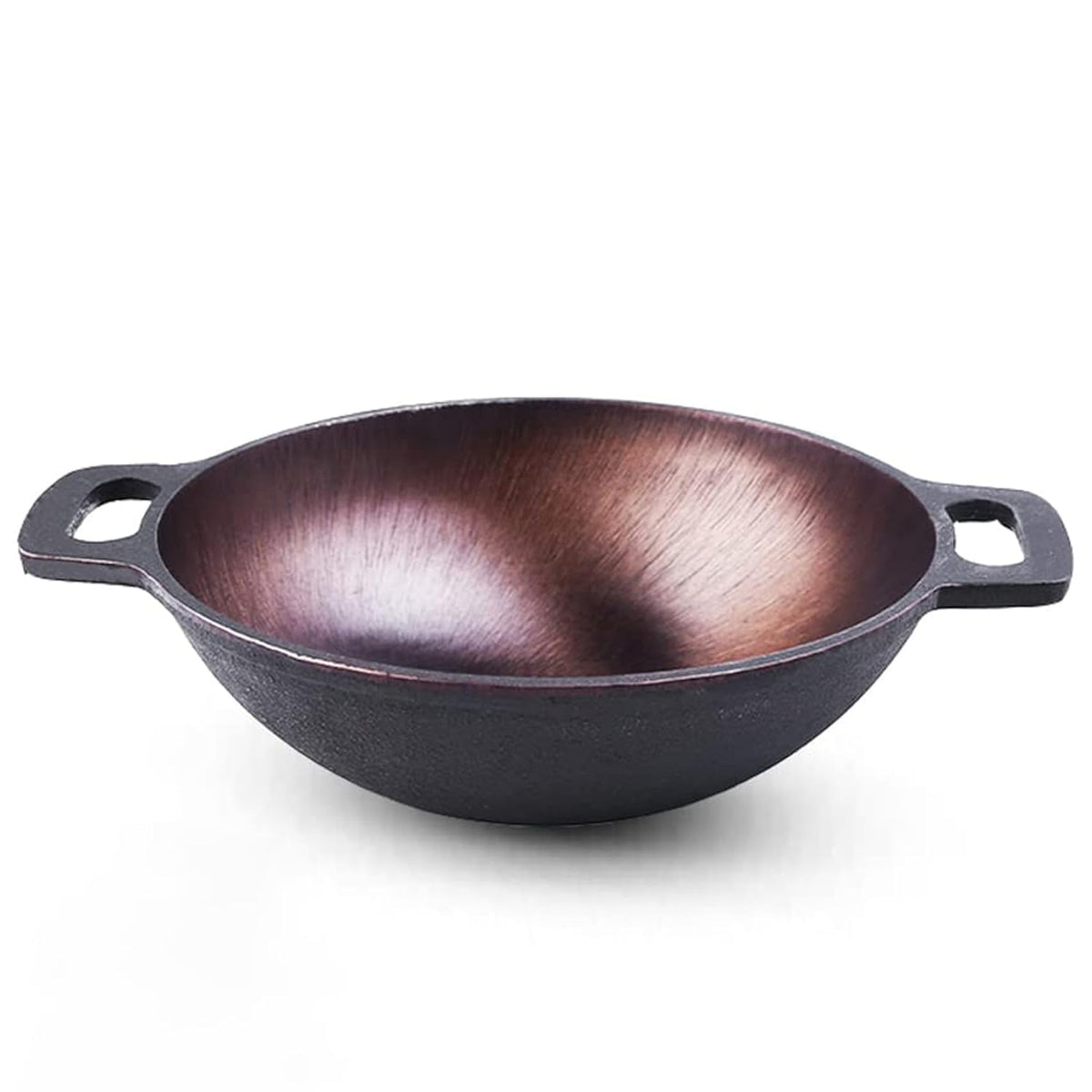 Super Smooth Cast Iron Kadai For Deep Frying - Small, 20.3cm, 8 Inch, 1.3 Liters, 1.8 Kg | Naturally Nonstick, Pre-Seasoned Kadhai, 100% Pure & Toxin-Free, No Chemical Coating