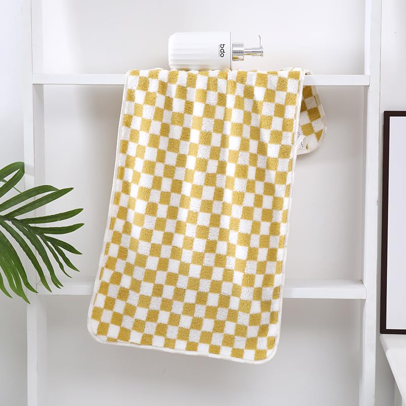Homecloud Ultra Soft Bath & Face Towel 400 Gsm | 3x Softer Than Cotton Towels Highly Absorbent & Ultra Fast Dry Perfect For Home, Pool, Spa & Gym | Set Of 2 (Yellow)