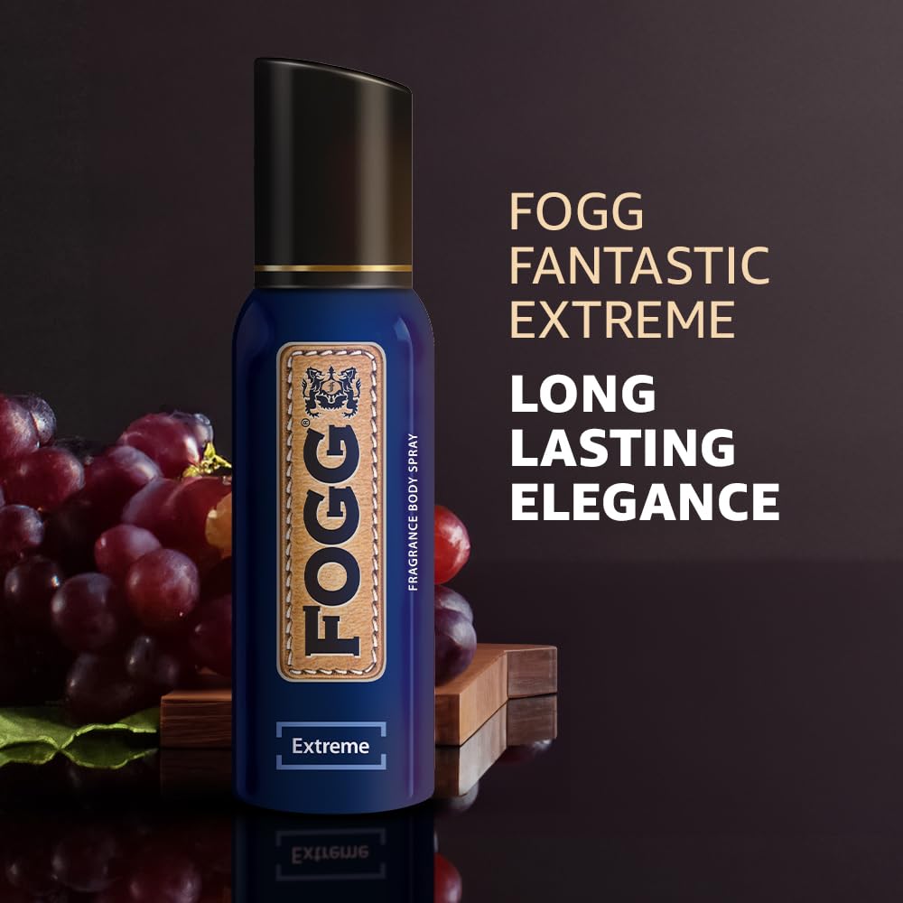 Fogg Fantastic Extreme No Gas Deodorant For Men | Long Lasting Perfume Body Spray 150 Ml 5 Fl.oz.