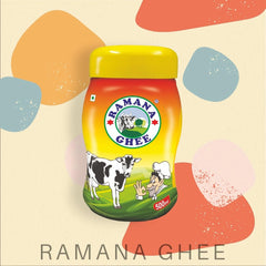 Organic Indian Cow Ghee By Ramana Ghee | Highly Nutritious Pure Traditional Ghee Perfect For Heart Health | (500ml) 16.9 Ounce | Jar Pack