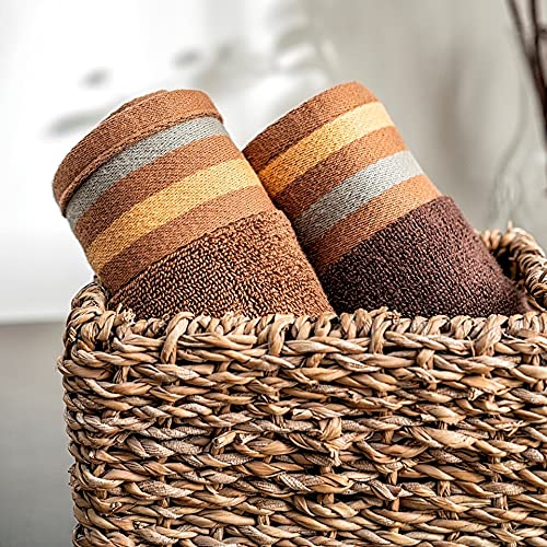 Ddecor Cotton Hand Towel 400gsm (Brown)- Pack Of 2