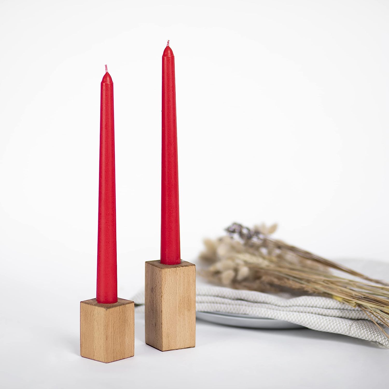 RED TAPER CANDLES PACK OF 4 | PERFECT FOR WEDDING ANNIVERSARY SPECIAL CANDLES