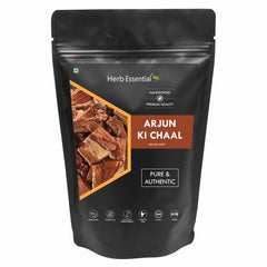 Herb Essential Arjun Ki Chaal Raw, Terminalia Arjuna Bark, Raw Dry Organic Arjun Tree Bark, Lowers Bad Cholesterol | 200gm 0.4lbs