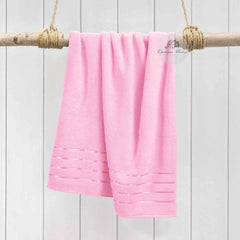 Roman Home Cotton Soft Bath Towel 500 Gsm (Pink)