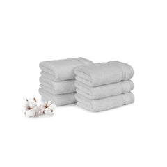Mytrident Finesse 100% Cotton Face Towels 1200 Gsm (Grey) -6 Piece