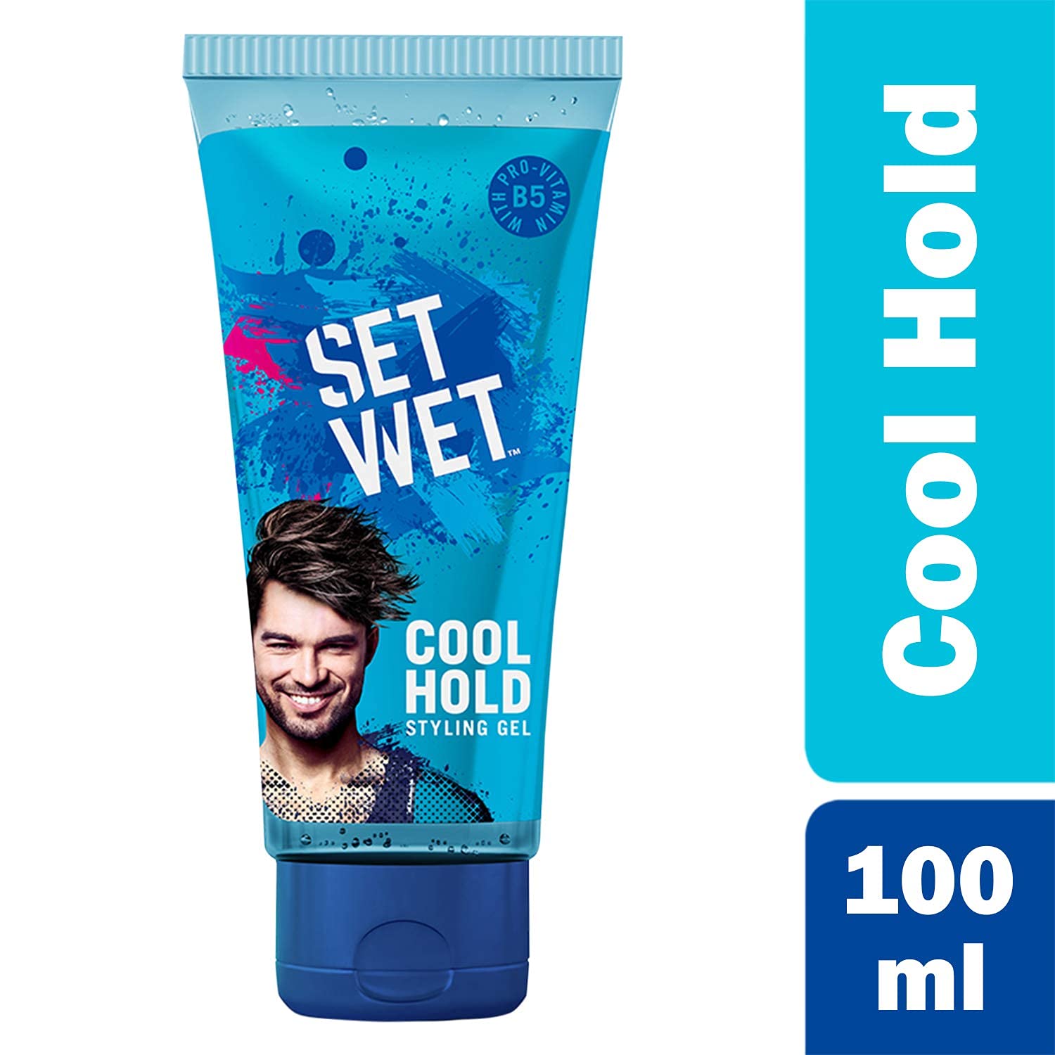 Set Wet Styling Hair Gel For Men Casually Cool , 100gm 3.5 Oz. | Medium Hold , High Shine | For Medium To Long Hair | No Alcohol , No Sulphate