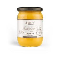 Premium A2 Desi Cow Ghee By Arvachin | Bilona Method Grassfed Cultured Traditional Desi Ghee For Weight Managements | (500ml) 16.9 Ounce | Jar Pack