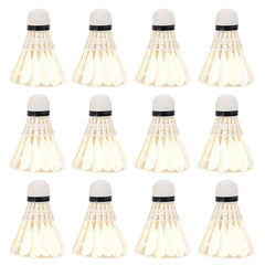 Zerone Badminton Feather Shuttlecocks , Suitable For Practice And Casual Playing | White Pack Of 12