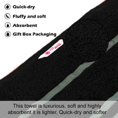Casa Copenhagen Egyptian Cotton Exotic Hand Towel 400 Gsm (Z Black)- 2 Pcs