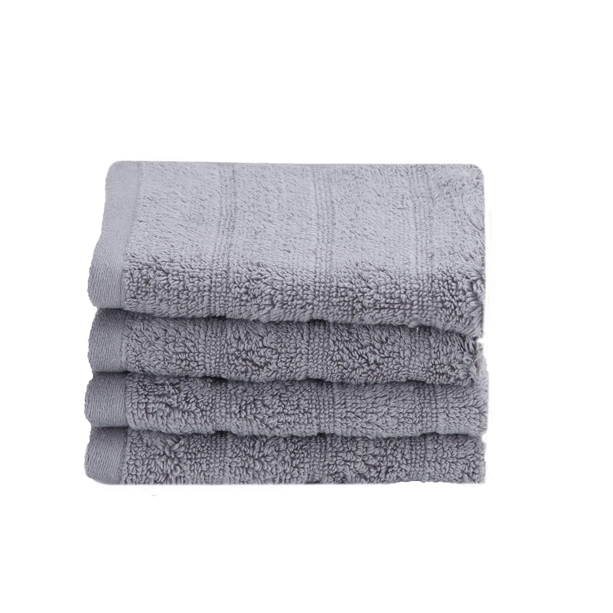 Maspar 100% Cotton Casper Face Towel 700 Gsm (Grey) - 4 Pcs