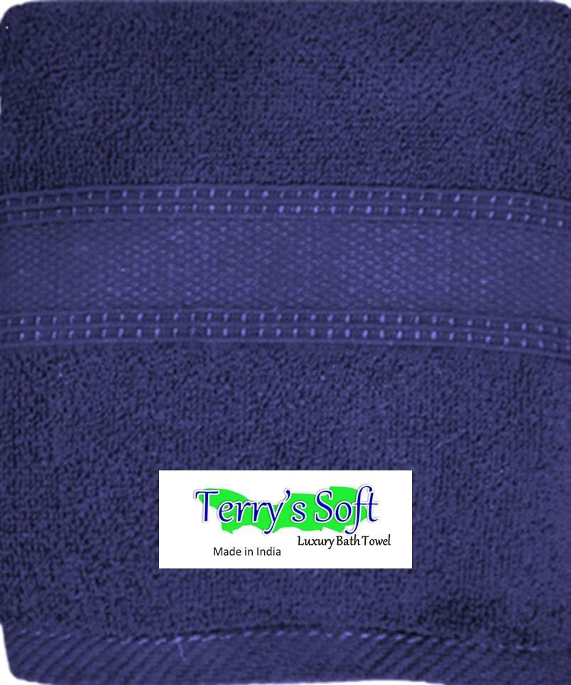 Terry'S Soft 100% Cotton Bath Towels 500 Gsm | Large Size Luxury Bath Towel Soft & Absorbent Bath Towel For Men & Women (Dart Blue)