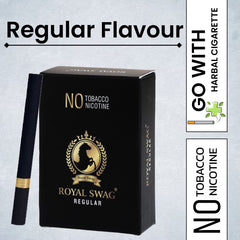 Royal Swag Ayurvedic & Herbal Smokes Cigarettes - Tobacco And Nicotine Free (Regular Flavored Pack Of 30 Smoke, Shot-1)