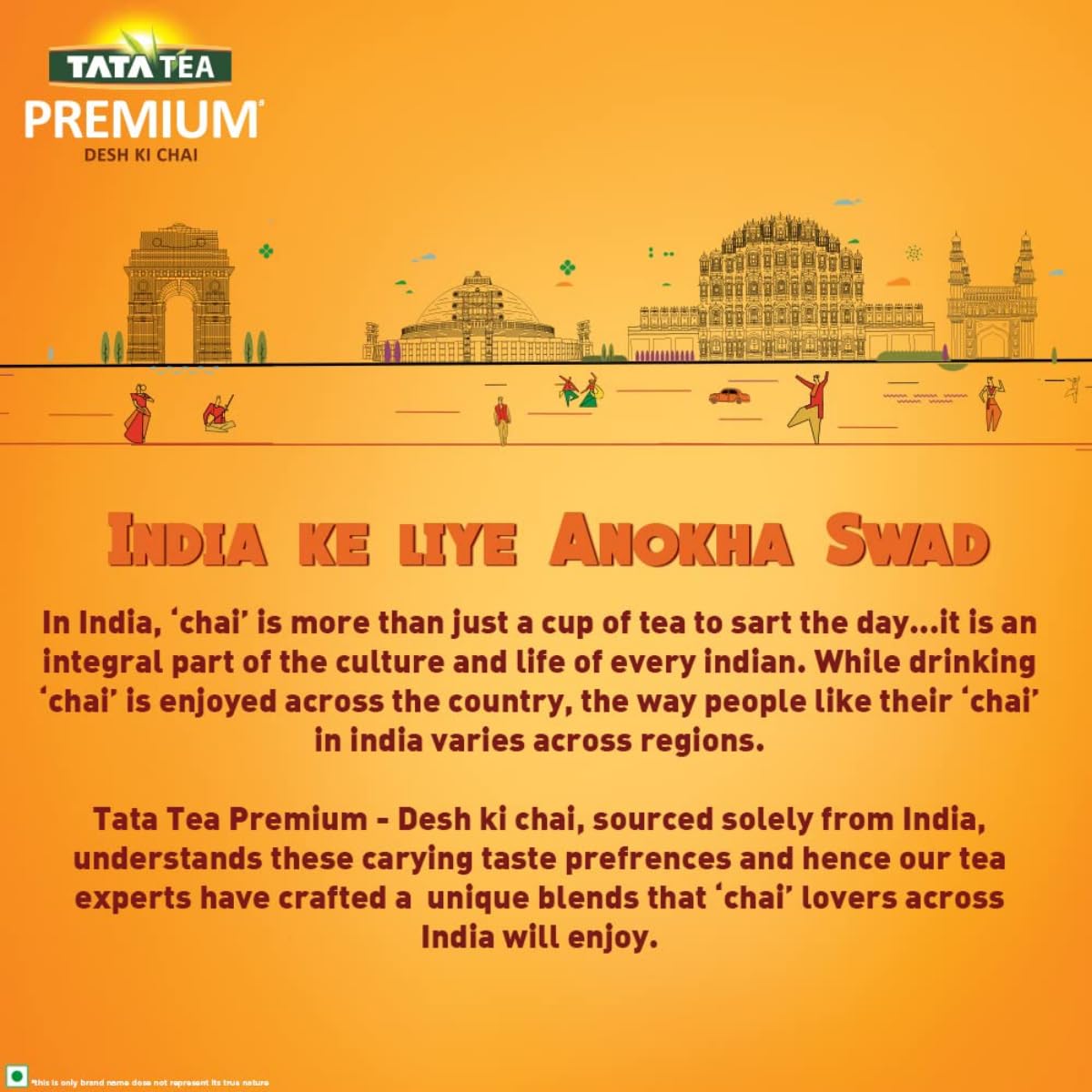 Tata Tea Premium Desh Ki Chai 500gm Jar, 17.6 Ounce - Masala Tea | Unique Blend Crafted For Chai Lovers Across India - Loose Leaves Black Tea, Medium Caffeine Chai Patti