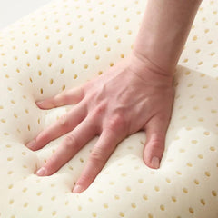 100% Natural Latex Regular Sleeping Bed Pillow, Soft Luxury Pillow, White - 40 X 60 Cm | For Side, Back & Stomach Sleepers | Medium Firmness Pillow, Breathable Inner Cotton Cover - Pack Of 2