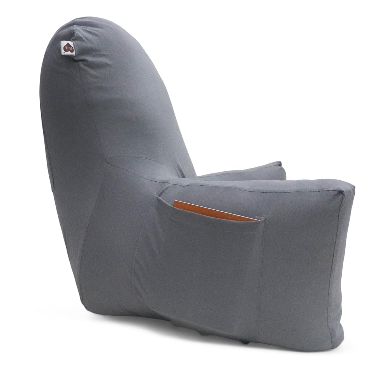 Backrest & Reading Pillow, Bed Support Pillow With High Armrests, Light Grey - X Large Size | 100% Cotton Removable Cover | For Back & Shoulder Support, Comfortable Pillow - Pack Of 1
