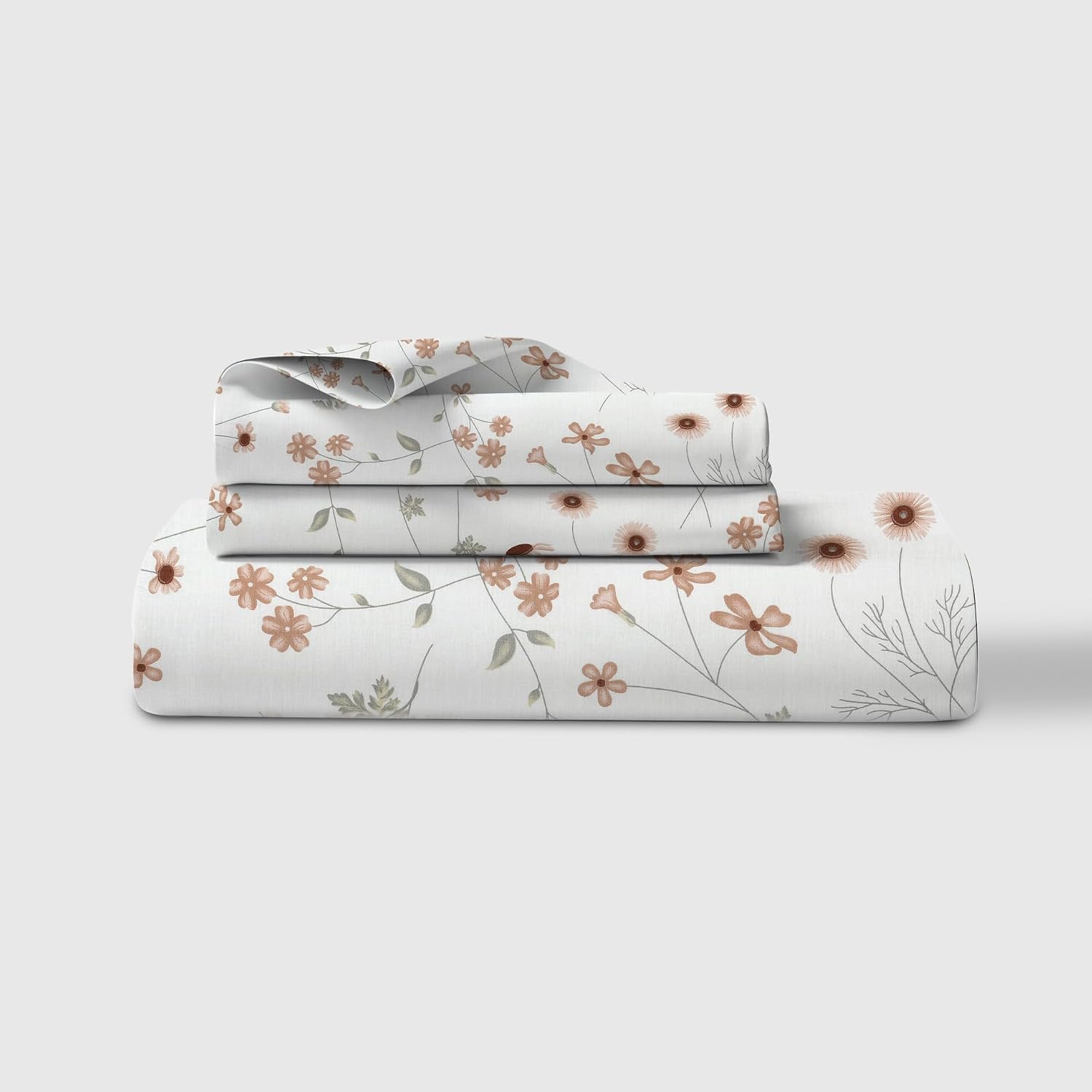 Super King Size For Fitted Bedsheet With 2 Pillow Cover - 78 X 78 Inches, Crimson & White | Sustainable & Eco-Friendly Materials