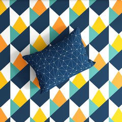 Cotton Elastic Fitted Single Bedsheet With 1 Pillow Cover | 72 X 30 Inches, Blue - Breathable & Durable, Soft & Perfect For All Seasons