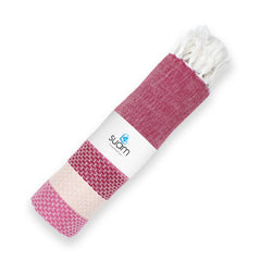 Suam Candy Cotton Towel 400 Gsm | Quick Dry, Soft & Absorbent Ideal For Bath, Beach, Gym & Travel (Carmine Red & Brick Pink)