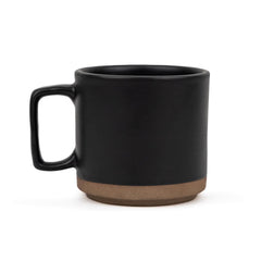 Large Ceramic Coffee Mug Set Of 2 - Black, 350ml Each | Ceramic Japandi Mug, Tea Mug With Matte Finish - Mug For Coffee | Ceramic Coffee Mug - Microwave Safe & Dishwasher Safe