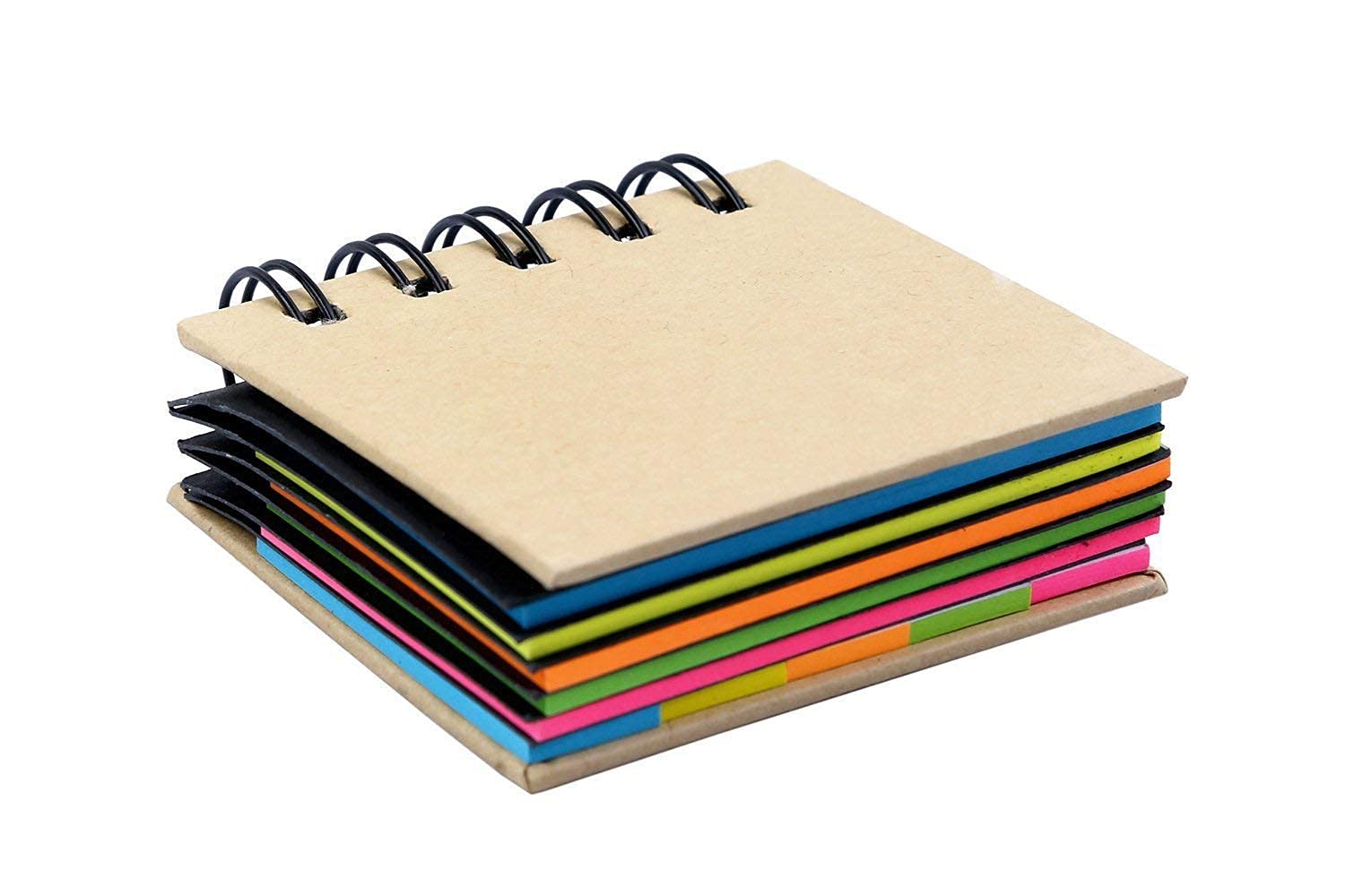Pocket Size Spiral Sticky Notepad With Multi Colors, Super Quality Sticky Notes Of Different Sizes