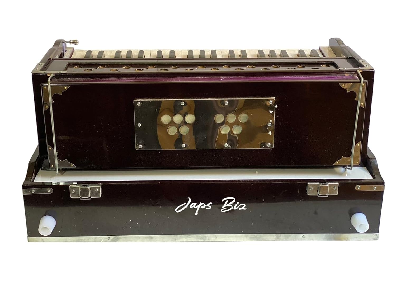 Folding Harmonium For Beginner - 3 1/2 Octaves, Total 42 Keys, Two Reeds (Base- Male), Instant Response Keyboard - No Lag Time