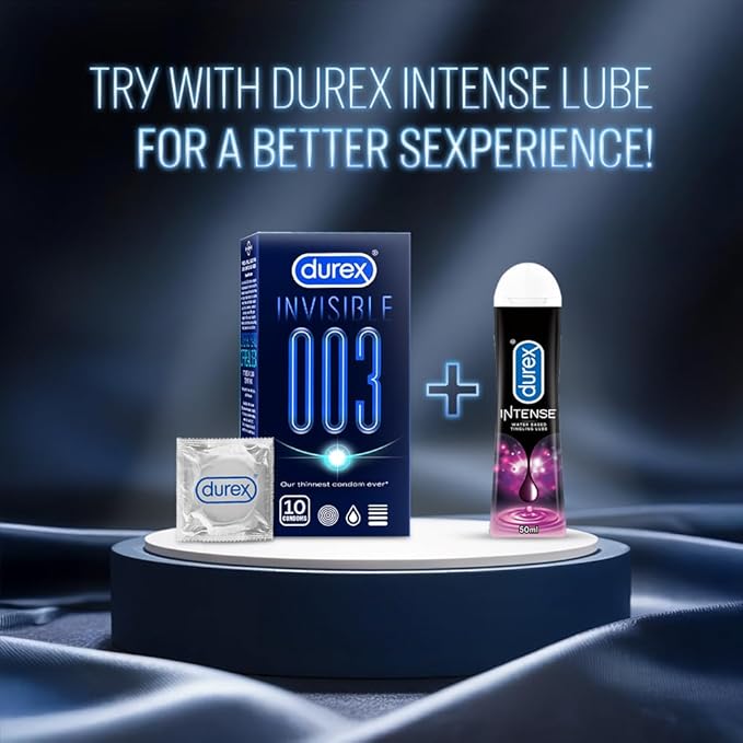 Durex Invisible 003 Condoms 10s | Micro Thin Condom For Maximum Sensations