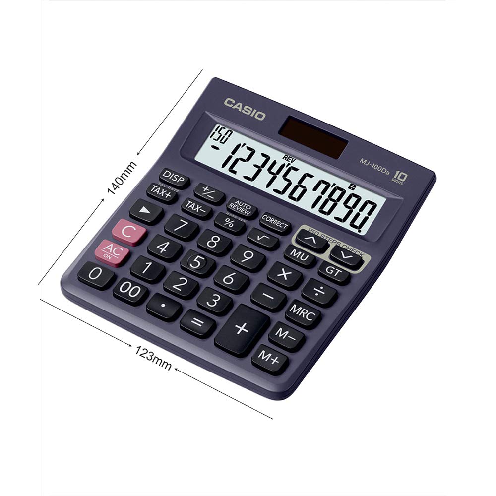 Casio Mj-100da 150 Steps Check And Correct Desktop Calculator With Tax & Gt Keys & On Display Indication Of Active Constant (K)