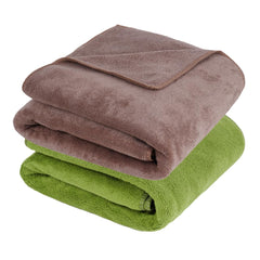 Fezora Microfiber Bath Towel 400 Gsm | For Men & Women Soft & Absorbent Weft Knitting Towels | Quick Dry Large Size Towel (Brown & Pista) - 2 Piece