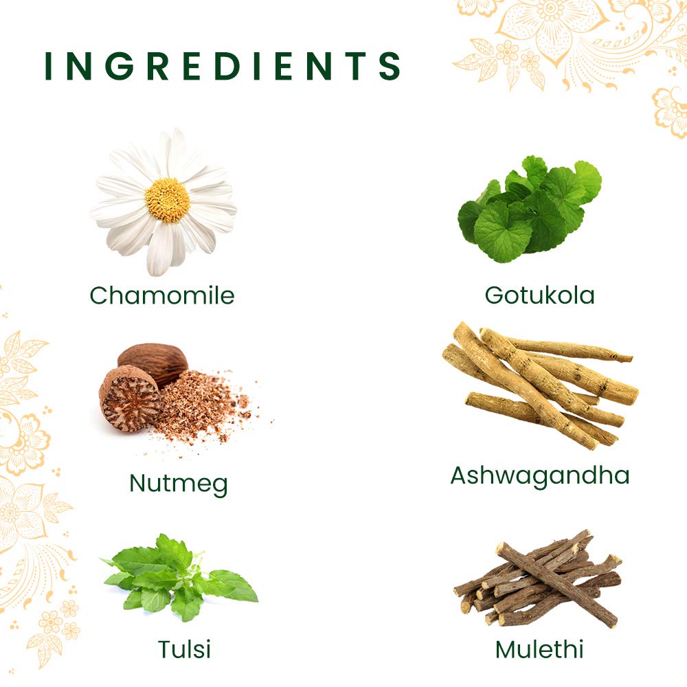 Roshi Ginger Hibiscus Digestive Delight Tea + Chamomile Tulsi Inner Calm Tea Combo - Pack Of 2 X 25 Tea Bags | 100% Natural Ingredients - Caffeine Free