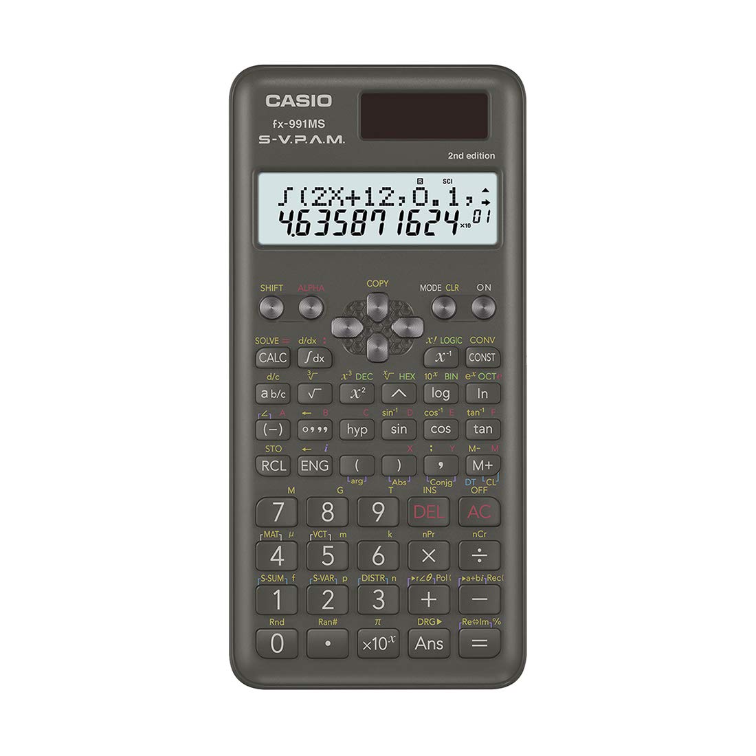 Casio Fx-991ms 2nd Gen Non-programmable Scientific Calculator, 401 Functions And 2-line Display | 3 Years Warranty Manufacturer