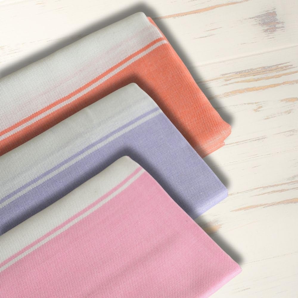 Aero Weav Ultra Lightweight Bamboo Bath Towel 600gsm | Compact, Portable & Less Than Skin-Friendly & Eco-Friendly Travel Towel (Wannabe Orange, Lavender Lily & Baby Pink)- Pack Of 4