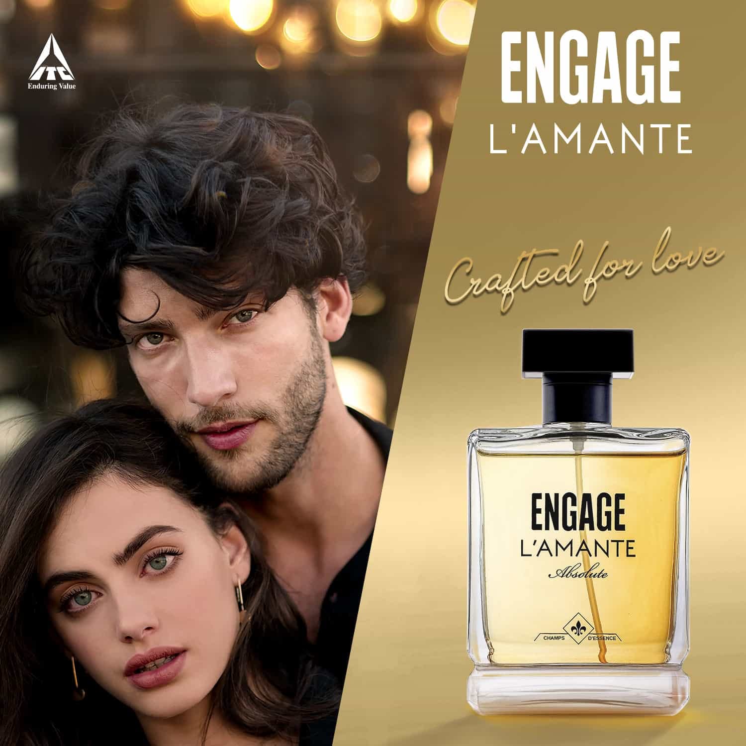 Engage L'amante Moments Absolute & Intensity Eau De Parfum 100ml Each 3.4 Fl.oz. | Gift Box For Men And Women | Perfect For Wedding , Anniversary , Valentine Gifting