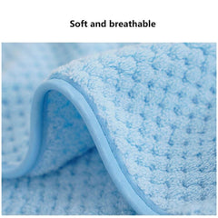 Linear Microfiber Hand & Face Towel Small Size 300 Gsm | Towel For Men, Women & Babies Ultra Soft Absorbent & Quick Dry Towels For Gym, Travel (Blue)- Pack Of 2