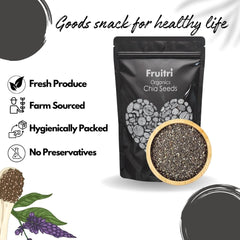 Fruitri Premium Chia Seeds For Weight Manangement Rich In Omega - 3, Supporting Digestive Health & Boost Immunity | 1 Kg 2.2lbs