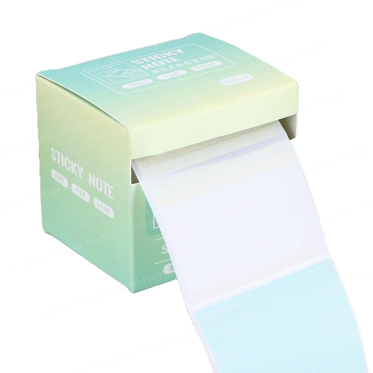 256 Pcs Sticky Notes Set With Dispenser, 8 Patterns Mini Sticky Notes For School, Home (Green)