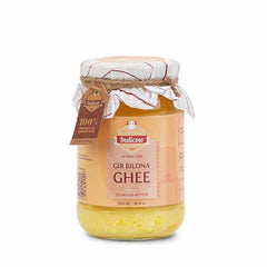Pure Natural Gir Bilona A2 Cow Ghee By Indicow | Rich In Vitamins A, E Healthy Desi Cow Ghee Good For Digestive Health | (500ml) 16.9 Ounce | Jar Pack