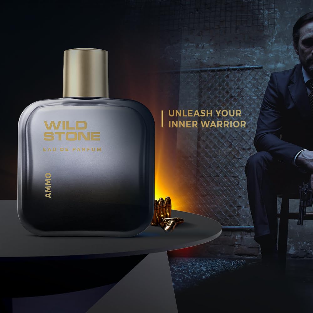 Wild Stone Ammo Eau De Parfum For Men 100ml 3.4 Fl.oz. | Spicy & Woody Long Lasting Fragrance