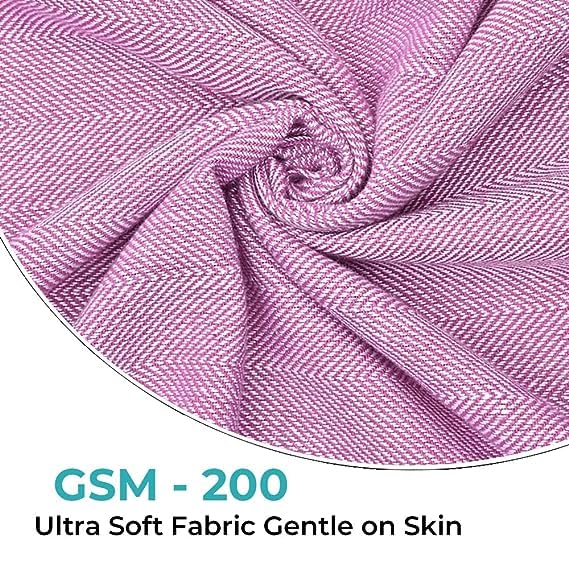The Better Home Cotton Large Size Bath Towel 900 Gsm | Soft Towel For Men Women Anti-Odour High Absorbency Quick Dry Towel (Purple) - 3 Pcs