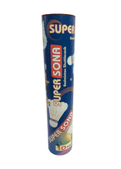 Vins Super Sona Adminton Feather Shuttlecock With Eva Bottom | White , Pack Of 10