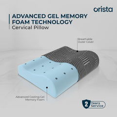 Contour Memory Foam Pillow, Orthopedic Pillow For Sleeping, Standard Size - 19 X 11 X 3.5 Inch | For Neck & Shoulder Support, Improves Posture & Spinal Alignment, Breathable - Pack Of 1